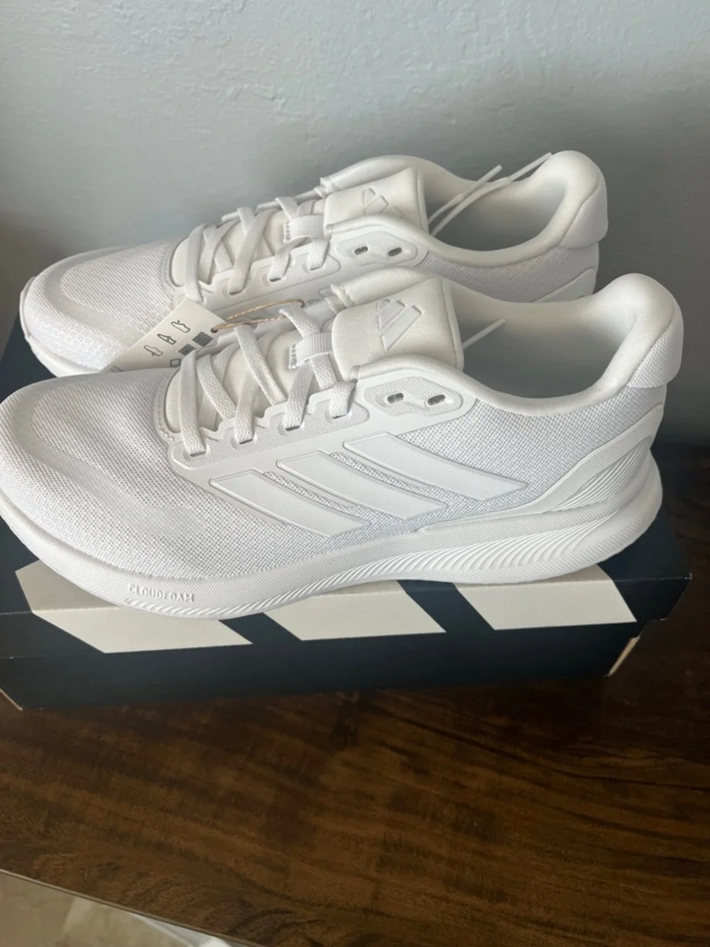 Women’s Adidas Triple White Runfalcon 5